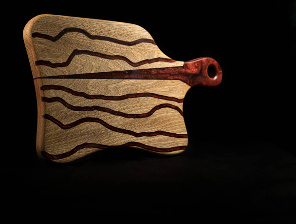 Beautiful cutting Board for slicing food and beauty of the kitchen interior. - Fotó, kép