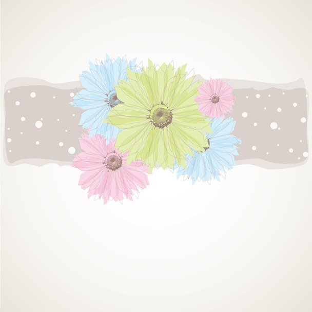 Abstract background with pastel flowers. vector illustration - ベクター画像
