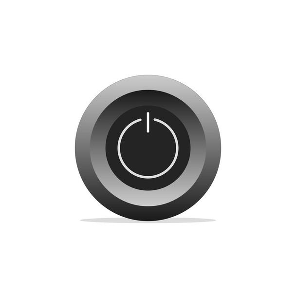 Vector illustration of power button for electronics - Wektor, obraz