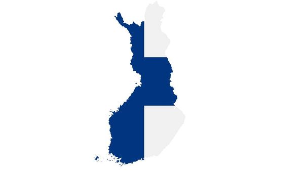 Finlandia mapa con textura de la bandera sobre fondo blanco, ilustración, texturizado, Símbolos de Finlandia, para publicidad, promover, comercial de televisión, anuncios, diseño web, revista, papel de noticias, informe
 - Foto, Imagen