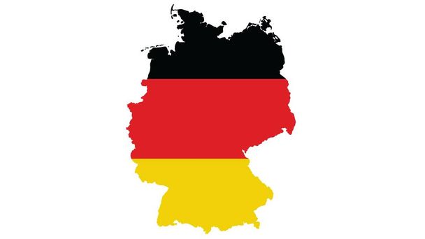 Németország térkép zászló textúra fehér háttér, illusztráció, texturált, Szimbólumok Németország, reklám, promóciós, TV reklám, hirdetések, web design, magazin, hírlap, jelentés - Fotó, kép