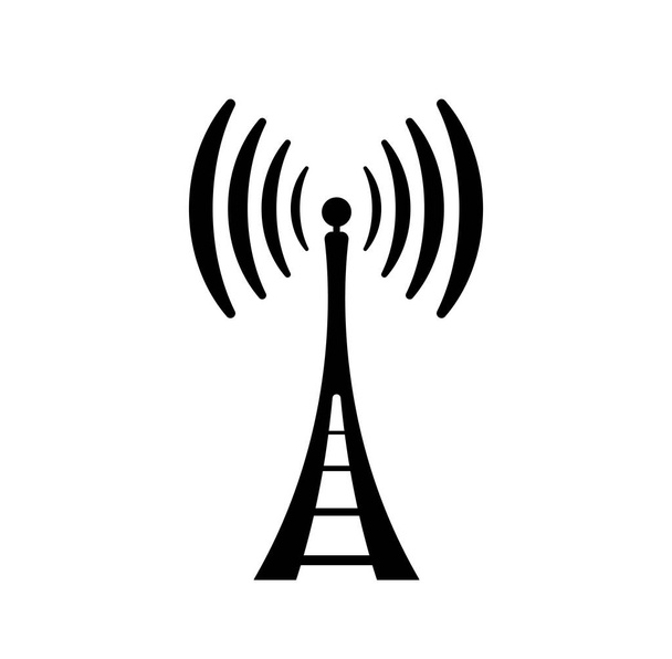 rádiótorony elszigetelt fehér - Vektor, kép