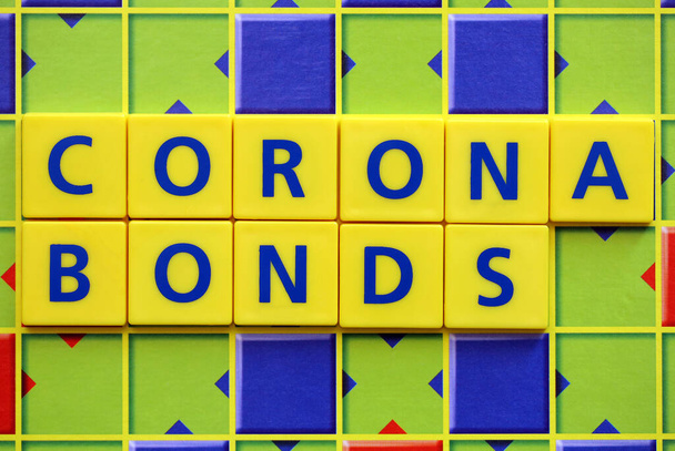 De woorden Corona Bonds - Foto, afbeelding