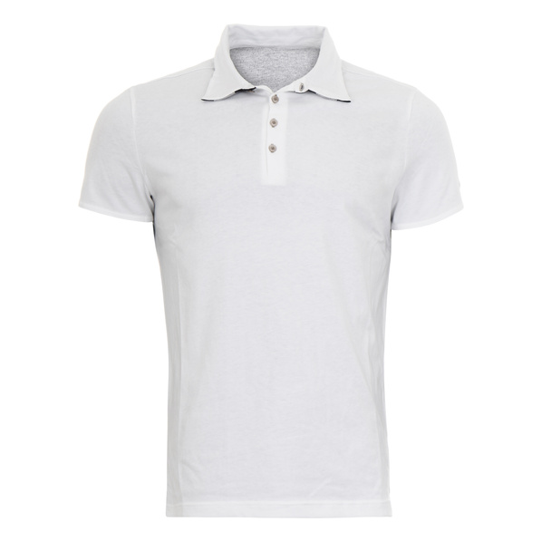 Λευκό ανδρικό polo shirt απομονωμένο σε λευκό φόντο - Φωτογραφία, εικόνα