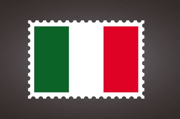 Vector letter stempel vlag van IT. Vlag van Italië. - Vector, afbeelding