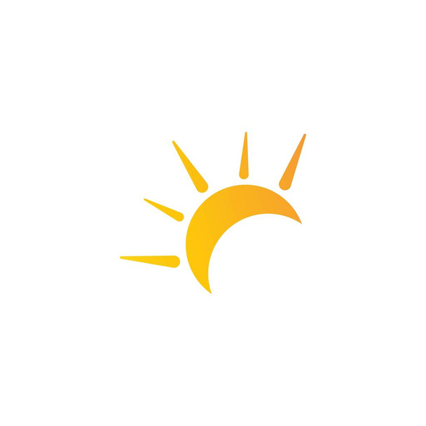 太陽のイラストロゴベクトルアイコンテンプレート - ベクター画像
