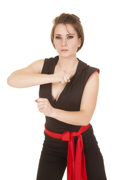 woman ninja looking fight ready - Fotó, kép
