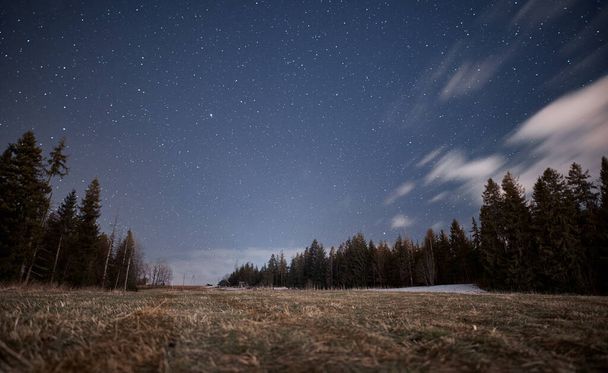Nachtlandschaft mit Sternen - Foto, Bild