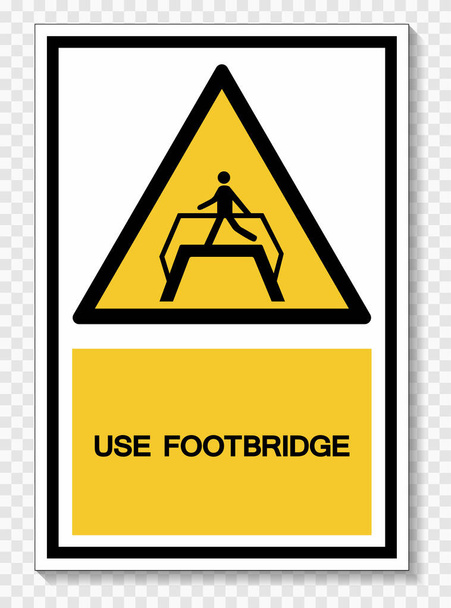 Use Footbridge Symbol Sign Isolate On White Background,Vector Illustration EPS.10  - Vector, Image