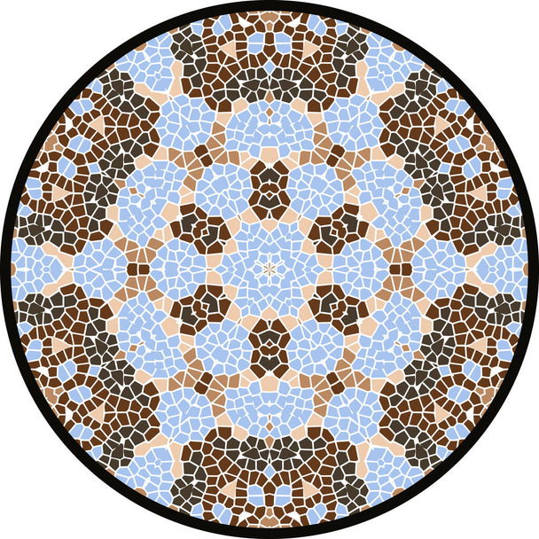 Mosaïque de majolica ronde - illustration vectorielle  - Vecteur, image