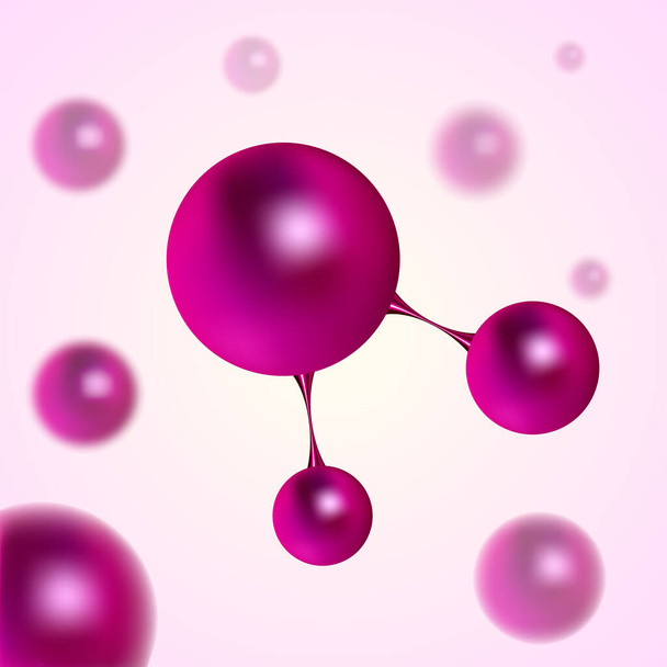 Moleculen en atomen - vectorillustratie - Vector, afbeelding