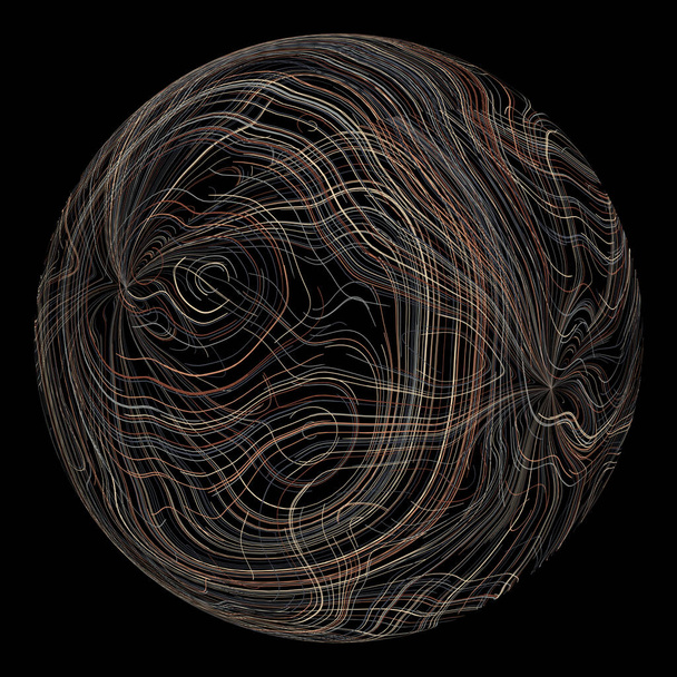 Läpinäkyvä aaltoileva maapallo - vektorikuvaus - Vektori, kuva