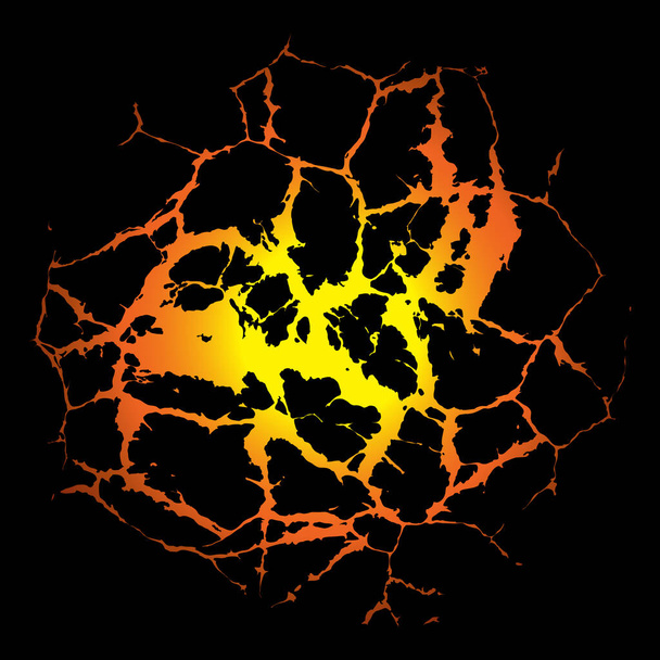 Fissure jaune vectoriel - Vecteur, image
