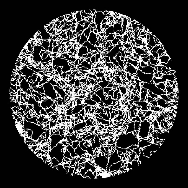 Dotted abstract filamentous circle - Vector, Image