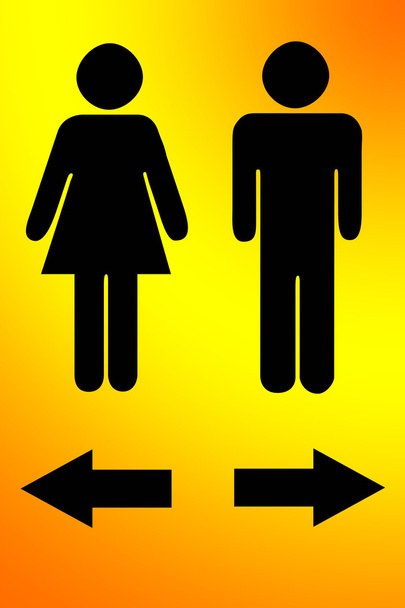 jelek, hogy a férfi és női fürdőszoba. - Fotó, kép