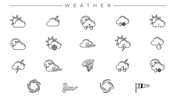 Набор векторных значков погодных понятий - Вектор,изображение
