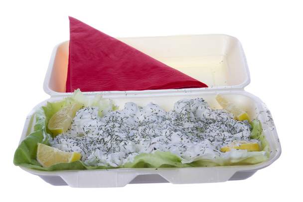 Salat mit saurer Sahne und Dill - Foto, Bild