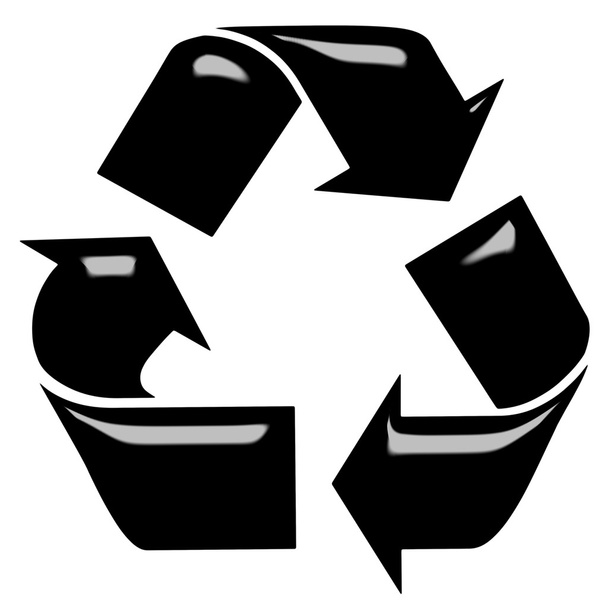 3D-recycling symbool - Foto, afbeelding