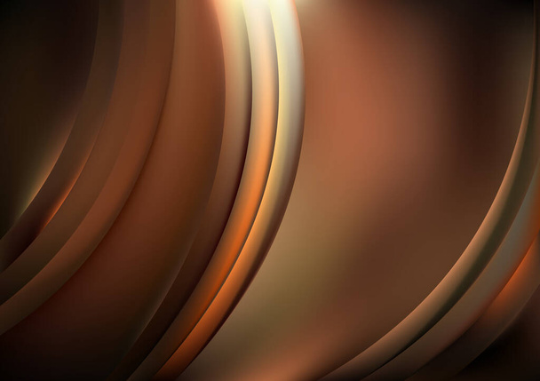 Oranje Bruin Gladde Achtergrond Vector Illustratie Ontwerp - Vector, afbeelding