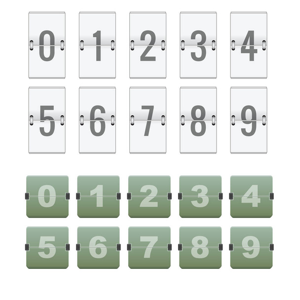 2 farklı stili olan sayısal yazı tahtası sayacı - Vektör, Görsel