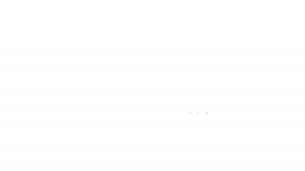Чорна лінія Райдуга ізольована на білому тлі. 4K Відеографічна анімація - Кадри, відео