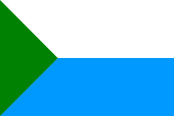 Zászló Khabarovsk Krai egy szövetségi témája Oroszország. Vektorillusztráció - Vektor, kép