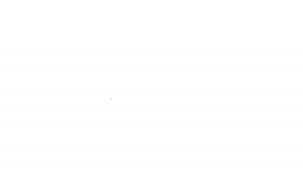 Fekete vonal Vízcsepp ikon elszigetelt fehér háttérrel. 4K Videó mozgás grafikus animáció - Felvétel, videó