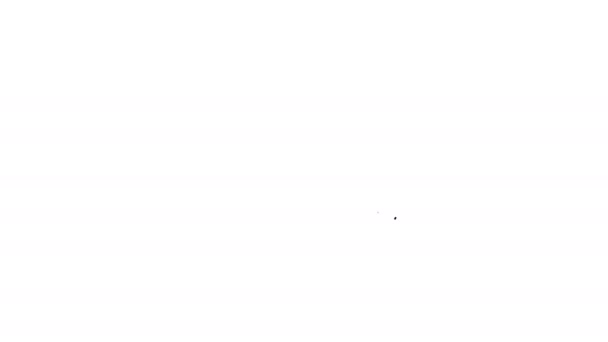 Піктограма гарантійного сертифіката чорної лінії ізольована на білому тлі. 4K Відео рух графічна анімація
 - Кадри, відео