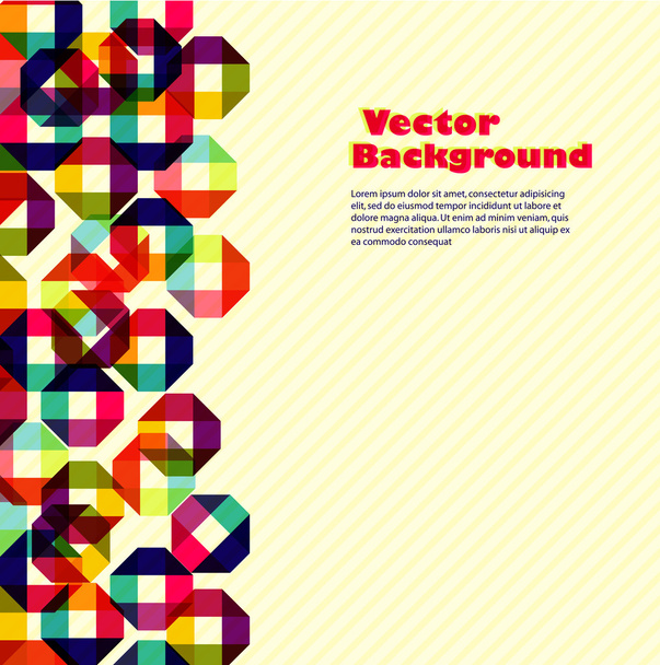 Padrão de elementos geométricos coloridos com lugar para o seu texto
 - Vetor, Imagem