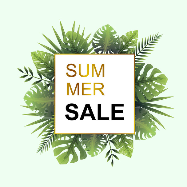 Summer sale banner template. - Vector, Image