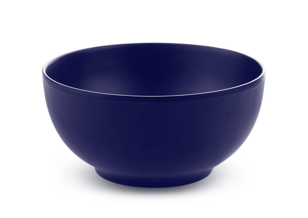 tazón de cerámica azul aislado sobre fondo blanco - Foto, Imagen
