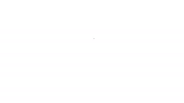 Schwarze Linie Vertriebstrichter mit Pfeilen für Marketing und Start-up-Geschäft Symbol auf weißem Hintergrund isoliert. Infografische Vorlage. 4K Video Motion Grafik Animation - Filmmaterial, Video