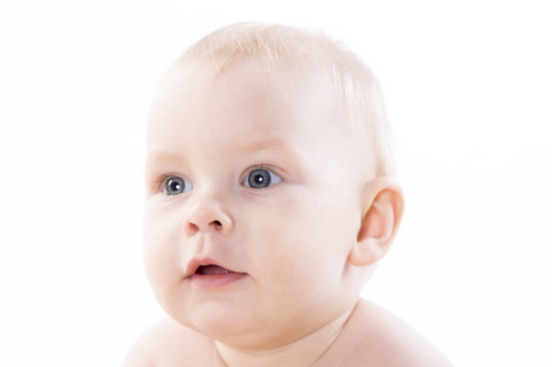 笑顔の赤ちゃんの肖像 - 写真・画像