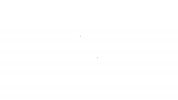 Zwarte lijn De geboden pictogram geïsoleerd op witte achtergrond. Gods wet concept. 4K Video motion grafische animatie - Video