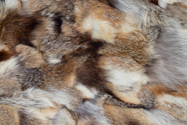 casaco de pele de partes de pele de animais diferentes como um contexto
 - Foto, Imagem