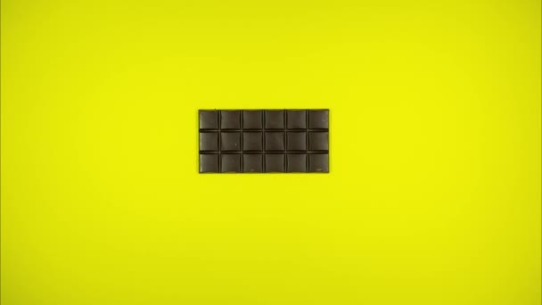 stop motion chocolate. top view. 4k - Metraje, vídeo