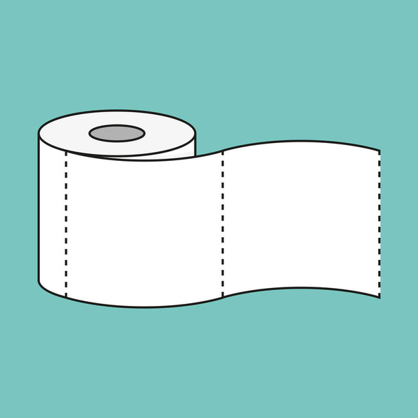 roll of toilet paper icon - Vector, Image