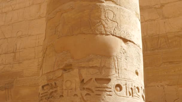 Alacsony szögű kilátás az ősi oszlopra - Felvétel, videó