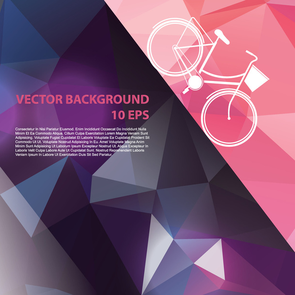 Summer poster with bicycle.Vector illustration. - Вектор, зображення