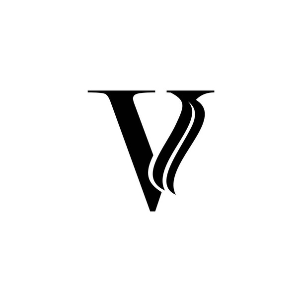 Monogram Initial Letter V Logo Icon Luxury Vector Design Concept . - Vector, Image