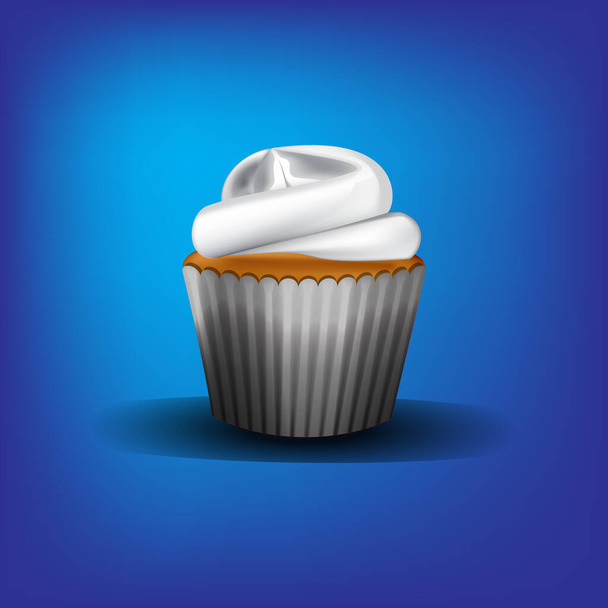 Realistic cupcake design. vector illustration - Vector, Image