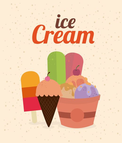 ice cream design - Vector, Image