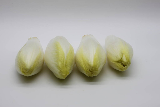 fresh and clean endives on white background - Foto, Bild