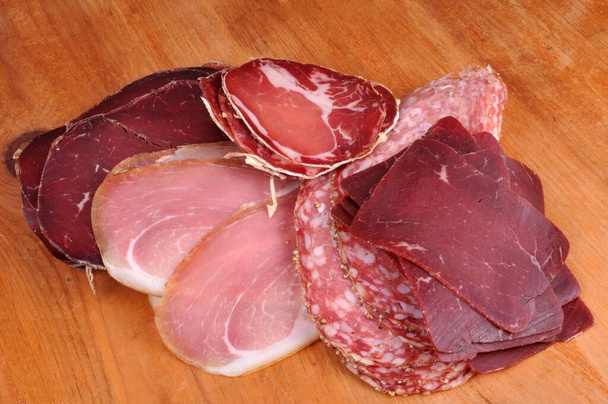 Assortment of cold cuts close-up - Photo, Image