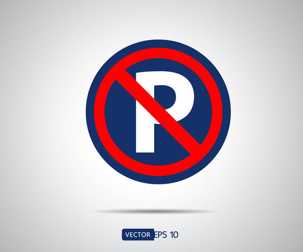 Cercle interdit Aucun panneau de signalisation de stationnement, interdire l'illustration vectorielle rouge
 - Vecteur, image