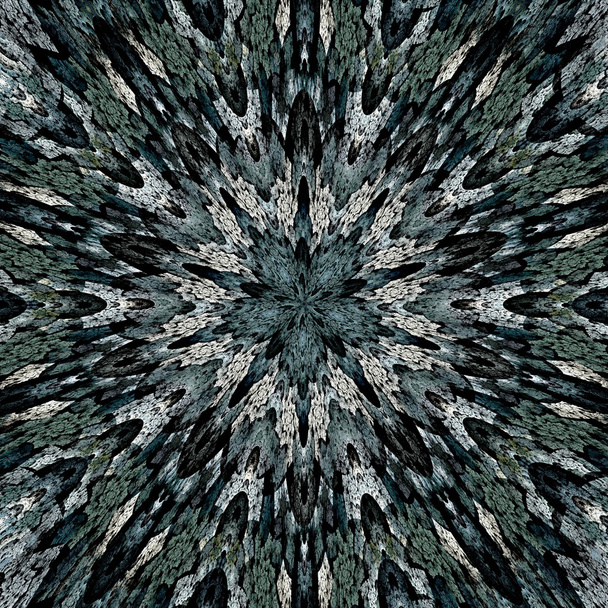Imagen fractal abstracta que se asemeja a una colorida flor estrella inflada
 - Foto, Imagen