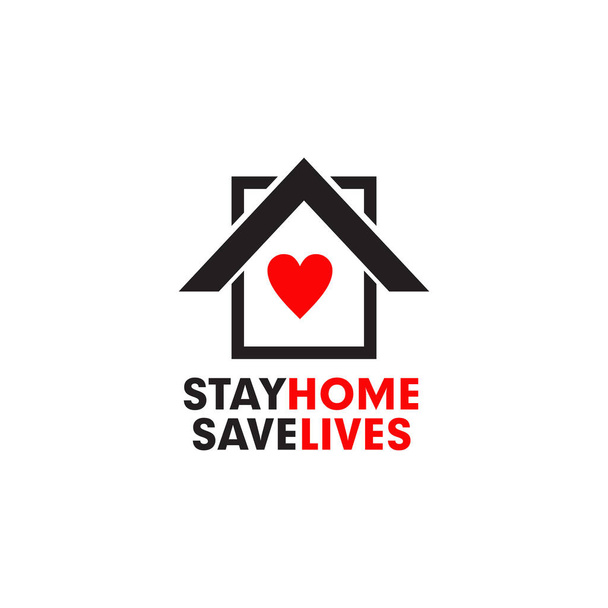 Stay Home information icon design vector template - Vector, Image