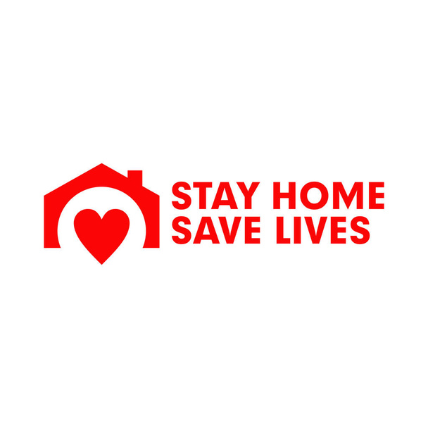 Stay Home information icon design vector template - Vector, Image