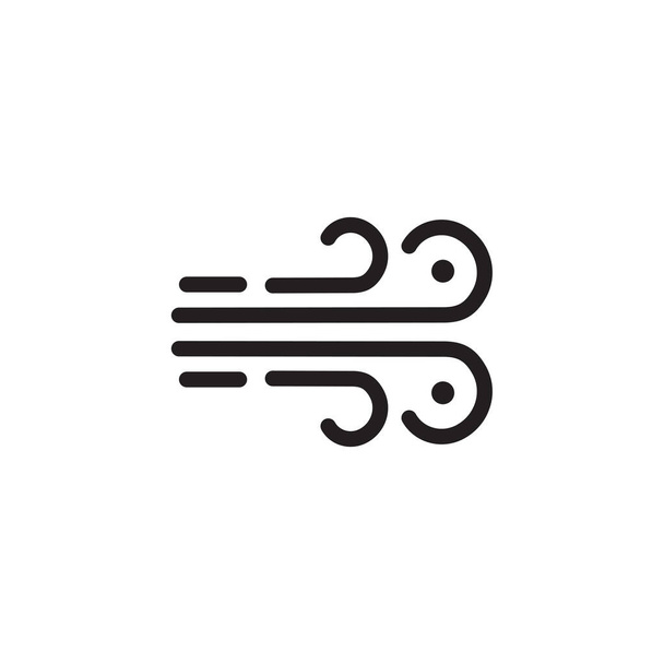 風のシンボルロゴデザインベクトルテンプレート - ベクター画像