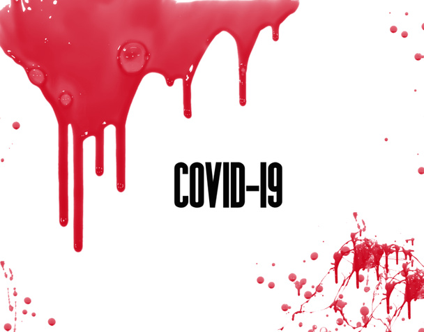 コロナウイルスの血の背景｜covid 19 - 写真・画像